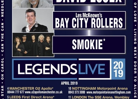 Legends Live Featuring Suzi Quatro, David Essex, Les McKeown's BAY CITY ROLLERS and Smokie